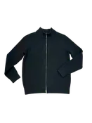 Black Ribbed Zip