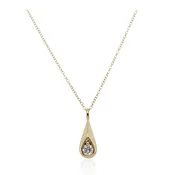 0.20ct Round Diamond Teardrop Pendant