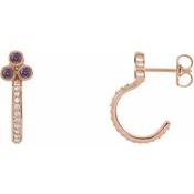 Alexandrite J-Hoops