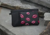 Kiss Zipper Clutch