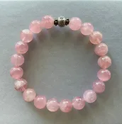 AAA Rare Mauve Pink Madagascar Rose Quartz Gemstone Bracelet 8mm