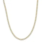 10 Ctw Round Cut Diamond Tennis Necklace in 14K Yellow Gold