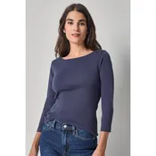 3/4 Sleeve Boatneck Top