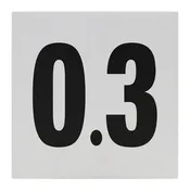 0.3 Ceramic Skid Resistant Tile Depth Marker 6 Inch x 6 Inch with 4 Inch Lettering