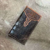 ARIAT| RODEO CHECKBOOK  LEATHER WALLET | A3552802
