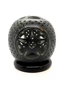 Black Soapstone Pentagram Dome Burner/Candleholder — Rest in Pieces