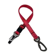 adjustable Car Seat Belt for Dogs - made from thick heavy duty Nylon webbing with reflective stitching and metal Carabiner with swivel (Premade)