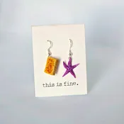 Absorbent. Yellow. Porous. :: 3D-Printed Dangle Earrings