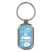 Rectangle Keychain with White DynaSub Insert