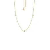 3 Diamond Station Necklace