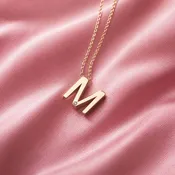 3D Golden Initial Necklace in 14K Gold
