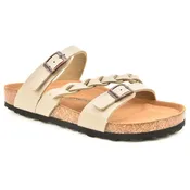AEROTHOTIC PU1103 VIKING OFF WHITE VEGAN LEATHER STRAPPY FOOTBED SLIDE SANDAL