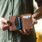 No. 714 Babe Ruth – Personalized Fine Leather Bifold Front Pocket Wallet - Groomsmen Gift
