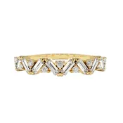 Baguette and Round Diamond Band