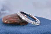 14 Karat White Gold Diamond Band