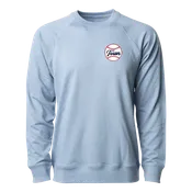 108 Stitches Light Blue Baseballtown Crewneck