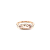 14k Rose Gold 1.17ct Oval Cut Morganite Diamond Halo Ring