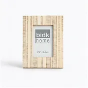 4x6" White & Light Grey Resin Picture Frame