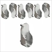 100 Oval 32mm Pin Oval Rod Flange, Polished Chrome
