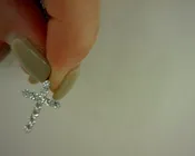 0.48tcw diamond cross 14kt white gold