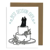 BEST DECISION EVER - BRIDE/GROOM CARD — lynn-oleum
