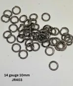 14 gauge stainless steel jump rings, 10mm – 50pcs