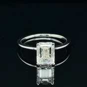 Emerald Cut Solitaire Engagement Ring
