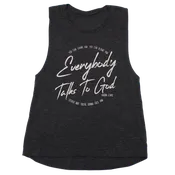 Aaron Lewis Everybody Talks To God Ladies Tank-top (Antique Denim)