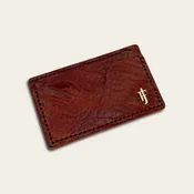 Minimalist ID Card Case | American Shrunken Bison | Cognac
