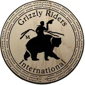 15in 3 Track Custom Grizzly Riders Cribbage Board