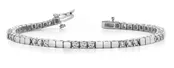 7-Inch Classic Diamond Block Harmony Tennis Bracelet 1.05 Carat Total Weight