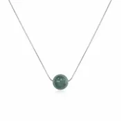 A Grade Jade 12mm Single Beads With Adjustable Stainless Steel Chain
