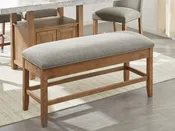 Aleeda – Brown/Gray – Storage Counter Upholstered Bench