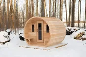 Dundalk Leisurecraft CT Elation Barrel Sauna Canadian Timber 4 Person | CTC2424W