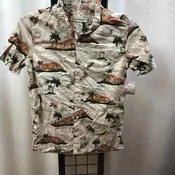 Abercrombie Tan Patterned Child Size 9/10 Boy's Shirt