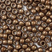Antique Bronze (Brown) Pearl Plastic Pony Beads 6 x 9mm, 500 beads