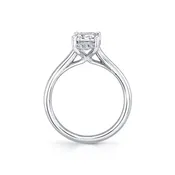 14K White 0.07ct. Round Solitaire Diamond Engagement Ring