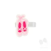 Ballet Slippers Embroidered Iridescent Glitter on Felt Hair Clip