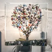 Fused Glass Nightlights - Light Purple Tree