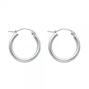 14KW 2mm Smooth Hoop Earrings Y Post Latch