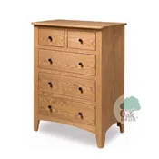 Amish made Cody Oak 5 Drawer Short Chest