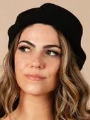 ANGELIQUE BERET-BLACK
