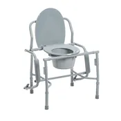 Drive Deluxe Steel Drop-Arm Commode