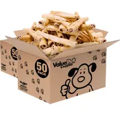 ValueBull Beef Cheek Roll Dog Chews, Jumbo 9-10 Inch, 100 Count Wholesale Pack