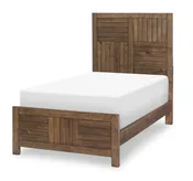 0832 Summer Camp LK Complete Panel Bed, Twin 3/3 Brown Finish