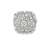 Art Deco Platinum Filigree Ring | .75ct European Cut Diamond | Circa 1940