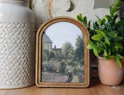 Arch Top Vintage Print on Wood – Garden