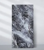 3D Zena Black Marble UV Protected PVC Wall Panel - 4x8 ft, Fireproof & Waterproof, (32 sq. ft)