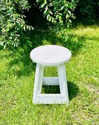 14" Round Dining Stool- White