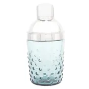 14 oz. Stainless Steel & Hand-Blown Glass Hobnail Cocktail Shaker